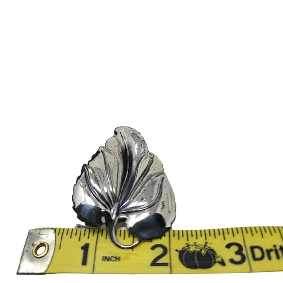 Vintage Signed Danecraft Sterling Silver 925 Leaf Brooch/Pin - Picture 6 of 7